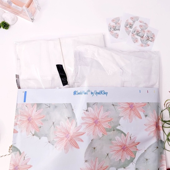 50 14X17 Flowering Cactus Poly Mailers CLEARANCE - Picture 5 of 6